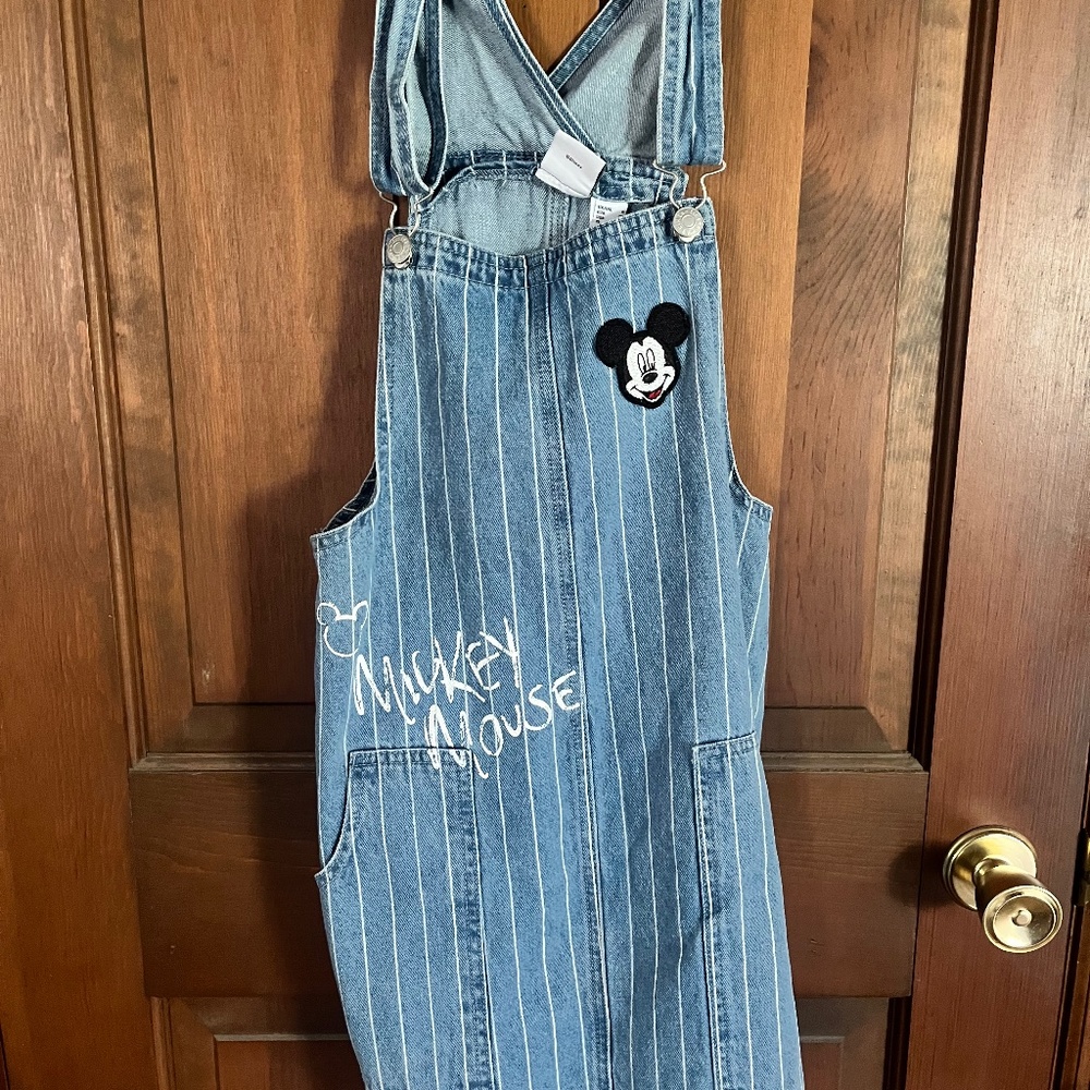 Primark denim Mickey Mouse overall dress
